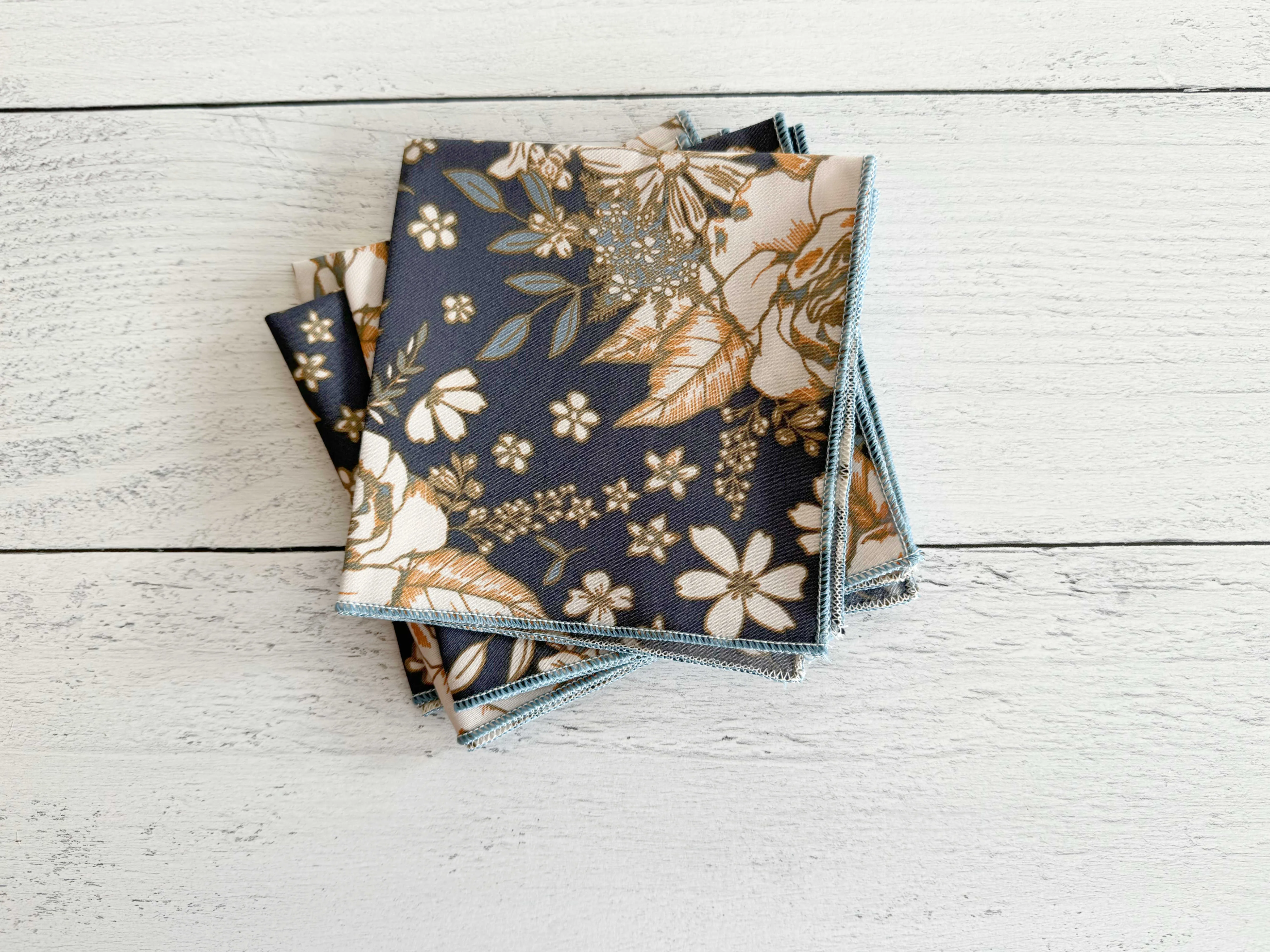 Moon Water Garden Cloth Napkins, set of four