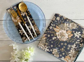 Moon Water Garden Cloth Napkins, set of four