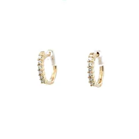 Mountz Collection .15ctw Huggie Earrings in 14K Yellow Gold