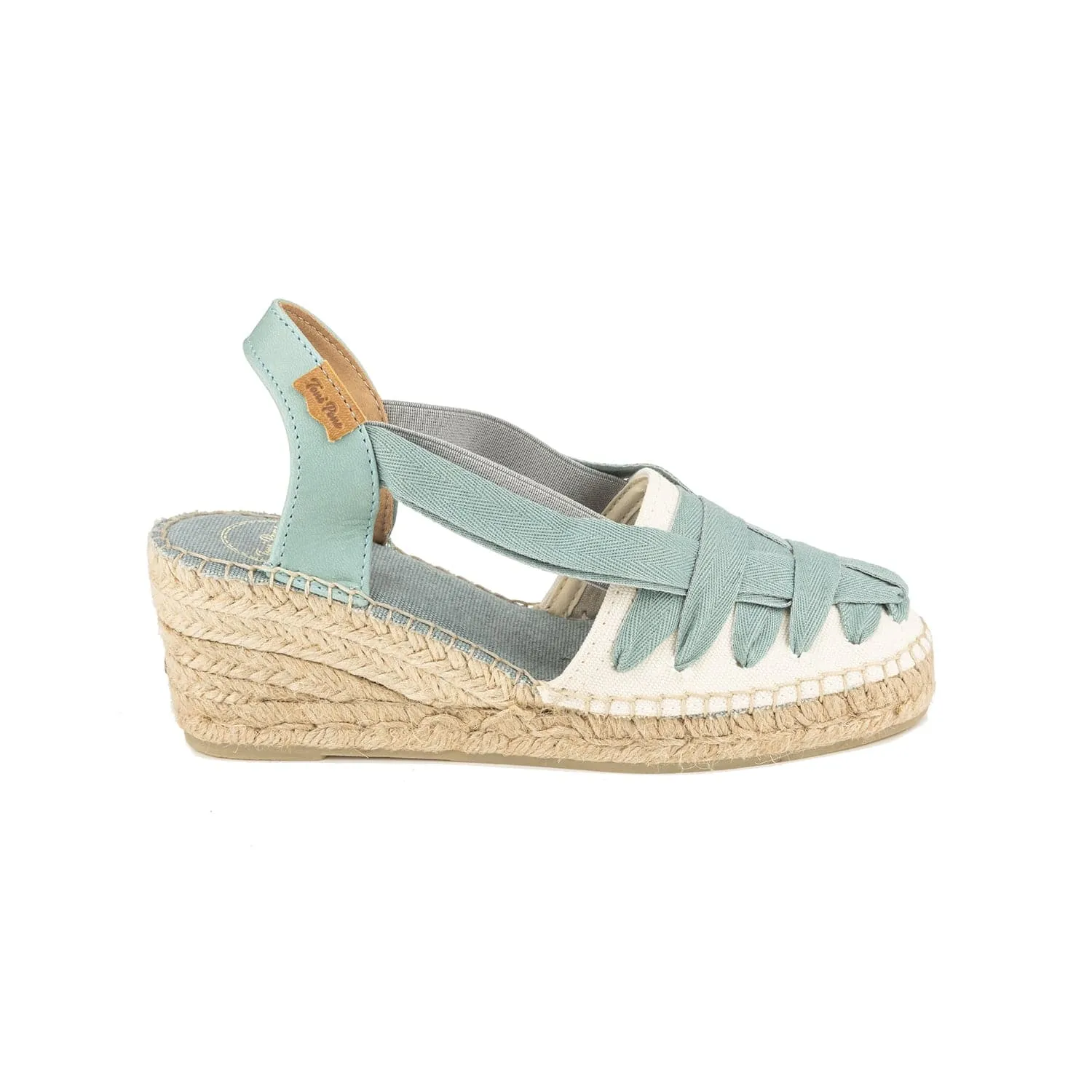 Multicolor Cotton Blend Wedge Espadrille for Women - Tracy-CU