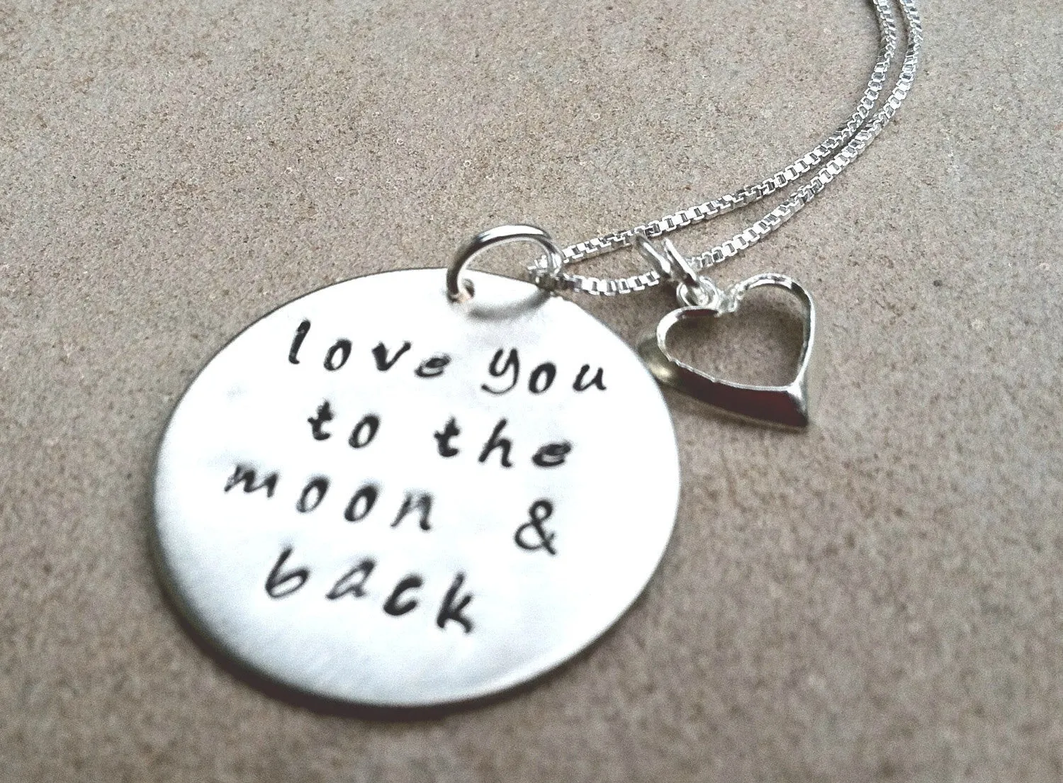 Necklace, love you to the moon and and back,gifts for her,natashaaloha,personalized necklace, mom necklace