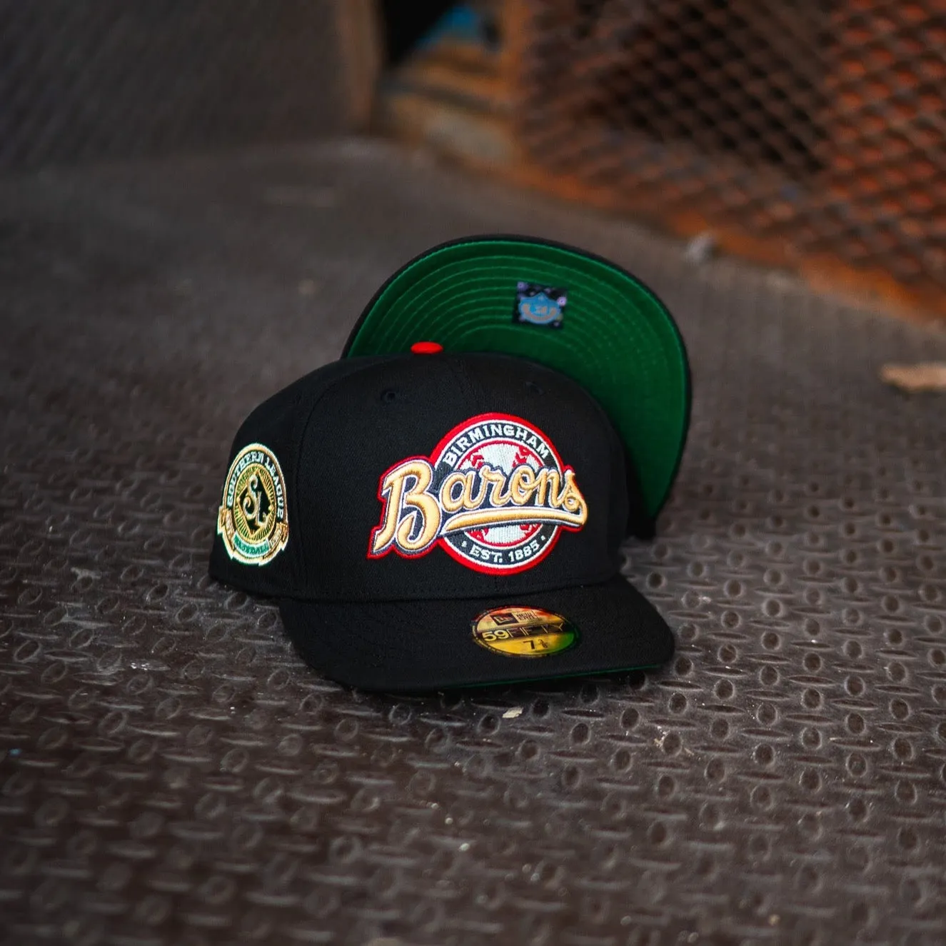 New Era Birmingham Barons Southern League Green UV (Black)