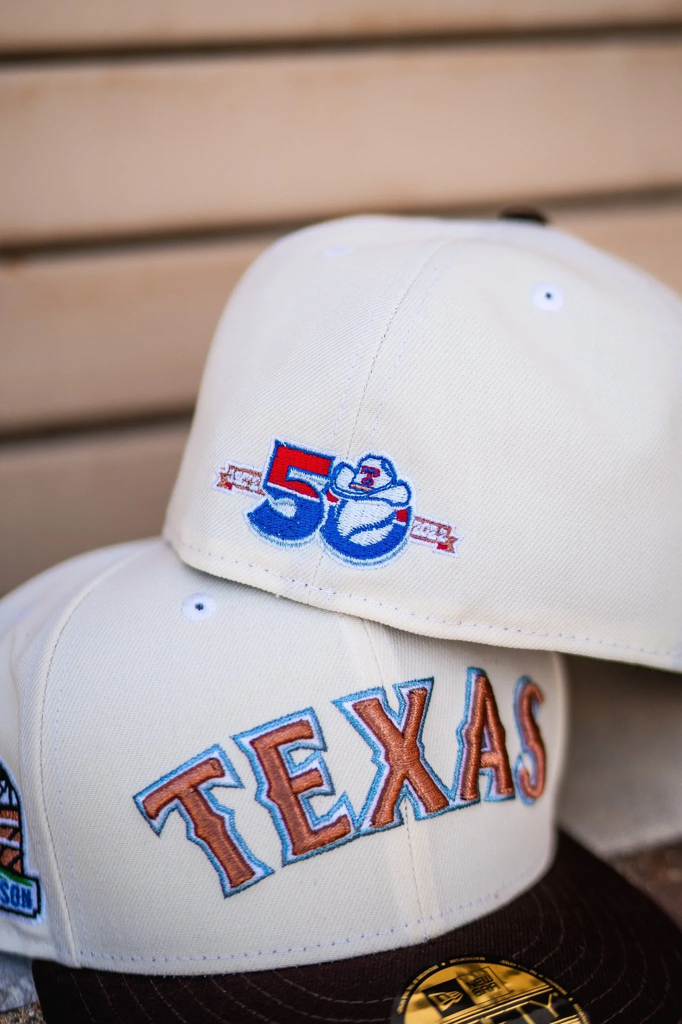 New Era Texas Rangers 2020 Inaugural Season Sky UV (Off White/Mocha)