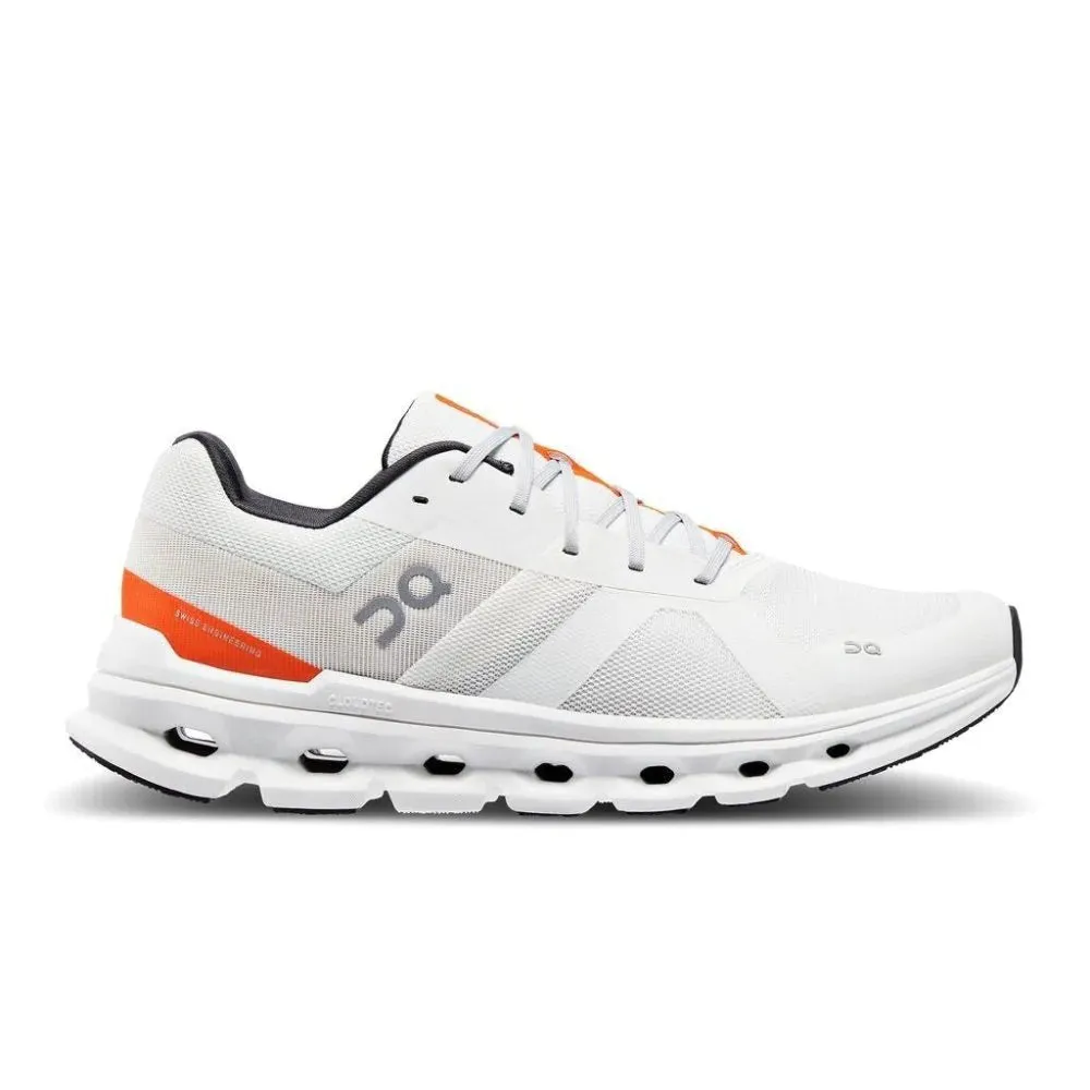 On Men's Cloudrunner Wide - Undyed-White/Flame