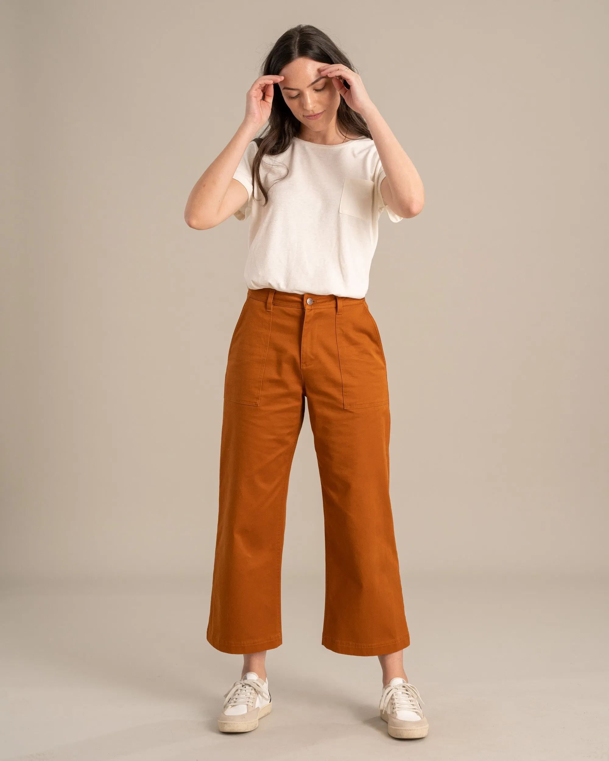 Organic Twill Wide Leg Pant