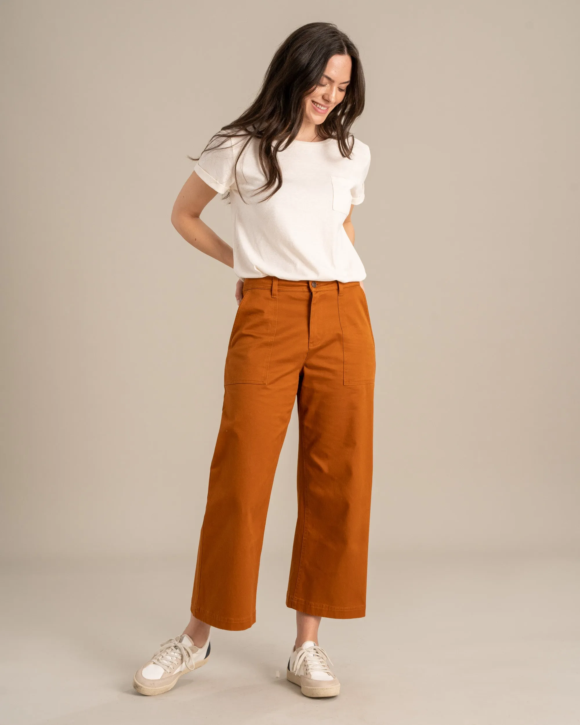 Organic Twill Wide Leg Pant