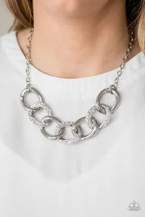 Paparazzi Accessories  - Here to Slay #L626 - Silver Necklace