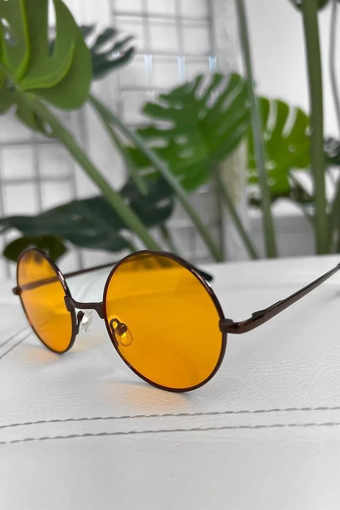 Perfect Round Thin Metal Frame Sunglasses