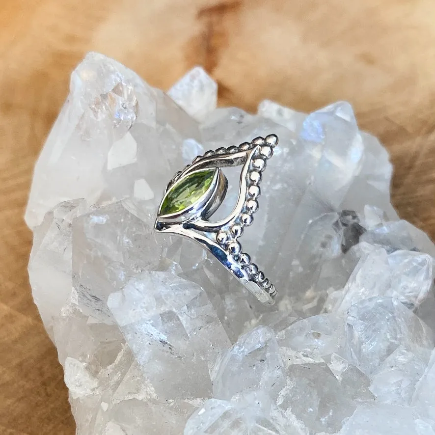 Peridot Marquise Stacking Ring