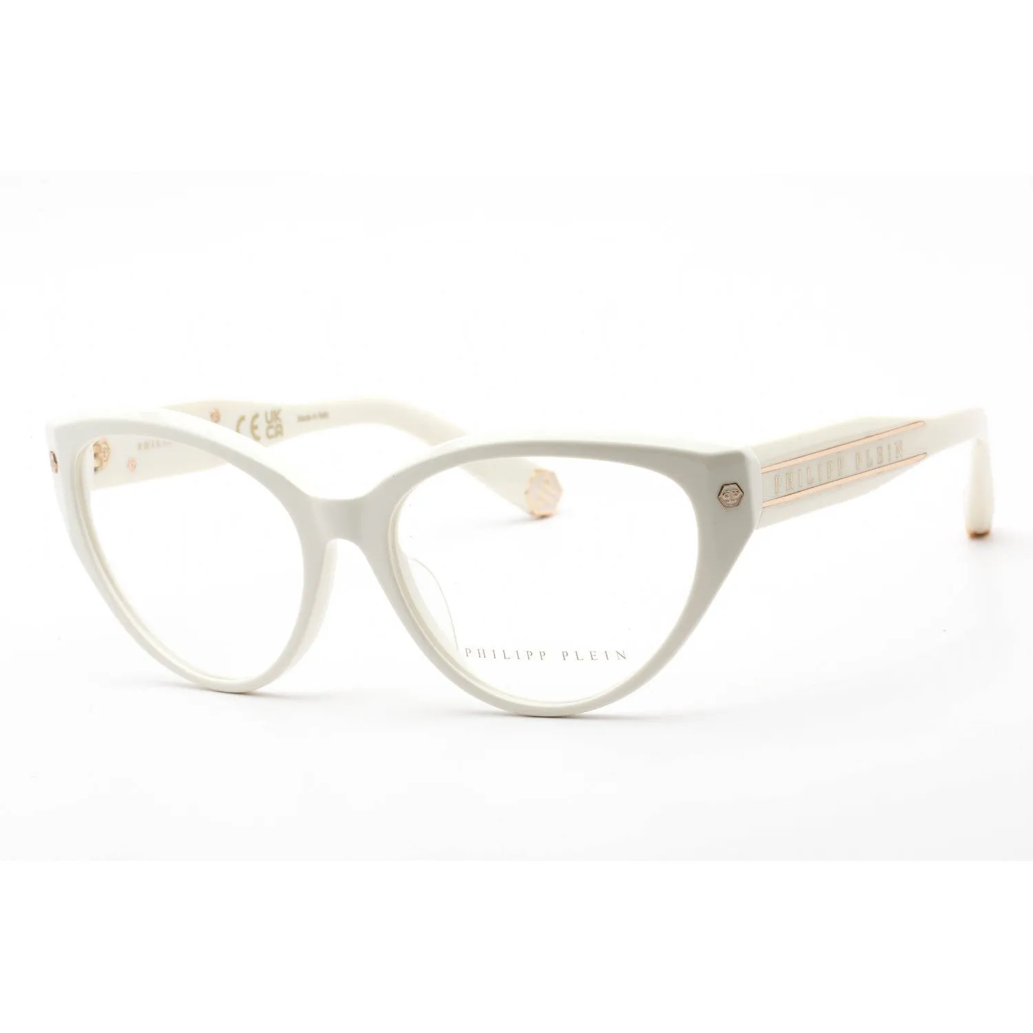 Philipp Plein VPP052M Eyeglasses Shiny Cream / Clear Lens