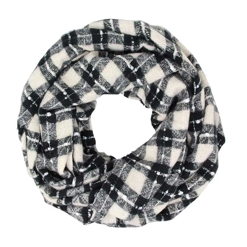 Plaid Check Infinity Super Soft Scarf