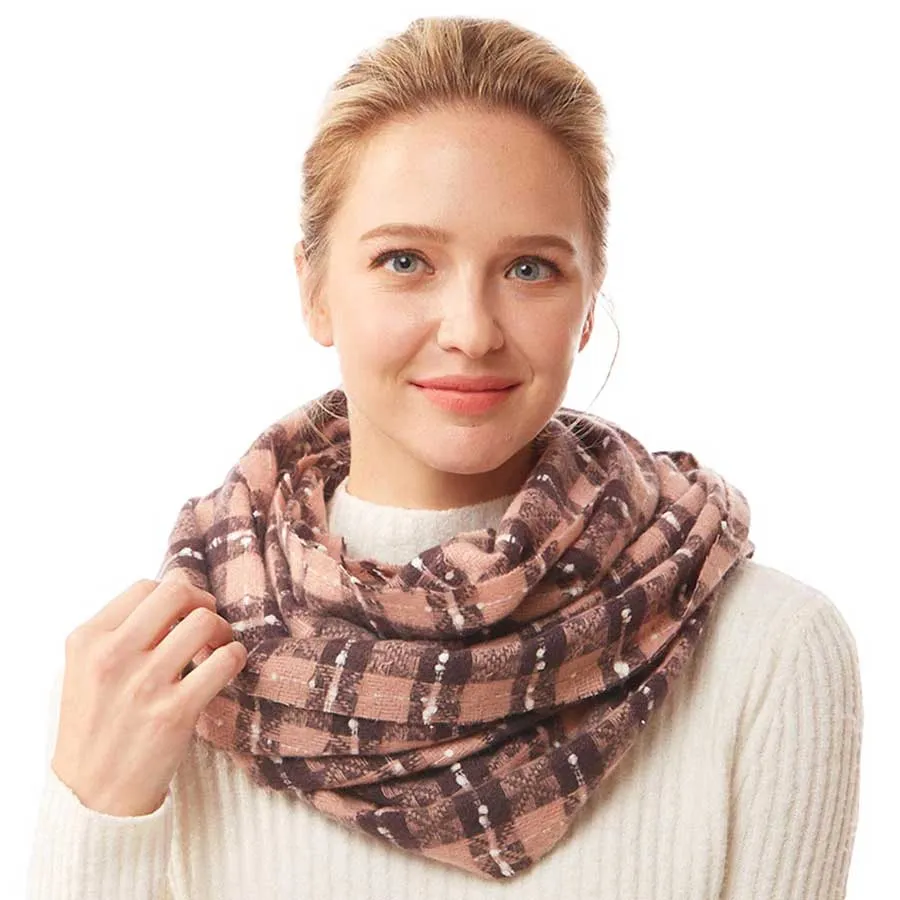 Plaid Check Infinity Super Soft Scarf