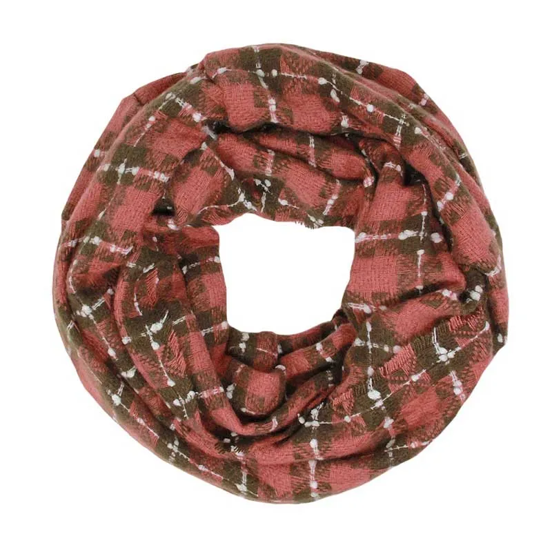 Plaid Check Infinity Super Soft Scarf