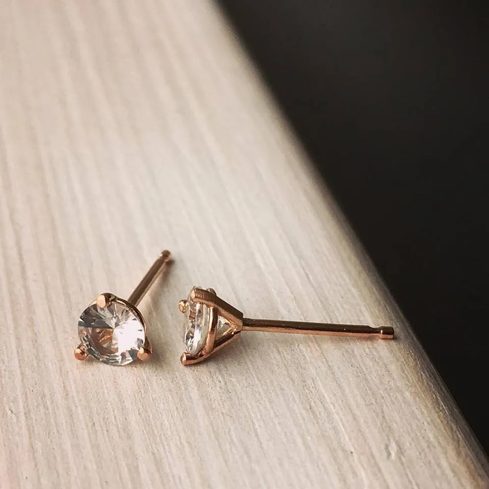 Sapphire Martini Stud Earrings