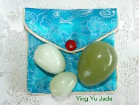 Set Three Yin Yang Jade Eggs for Women-No Hole UNDRILLED- Kegel Exercise