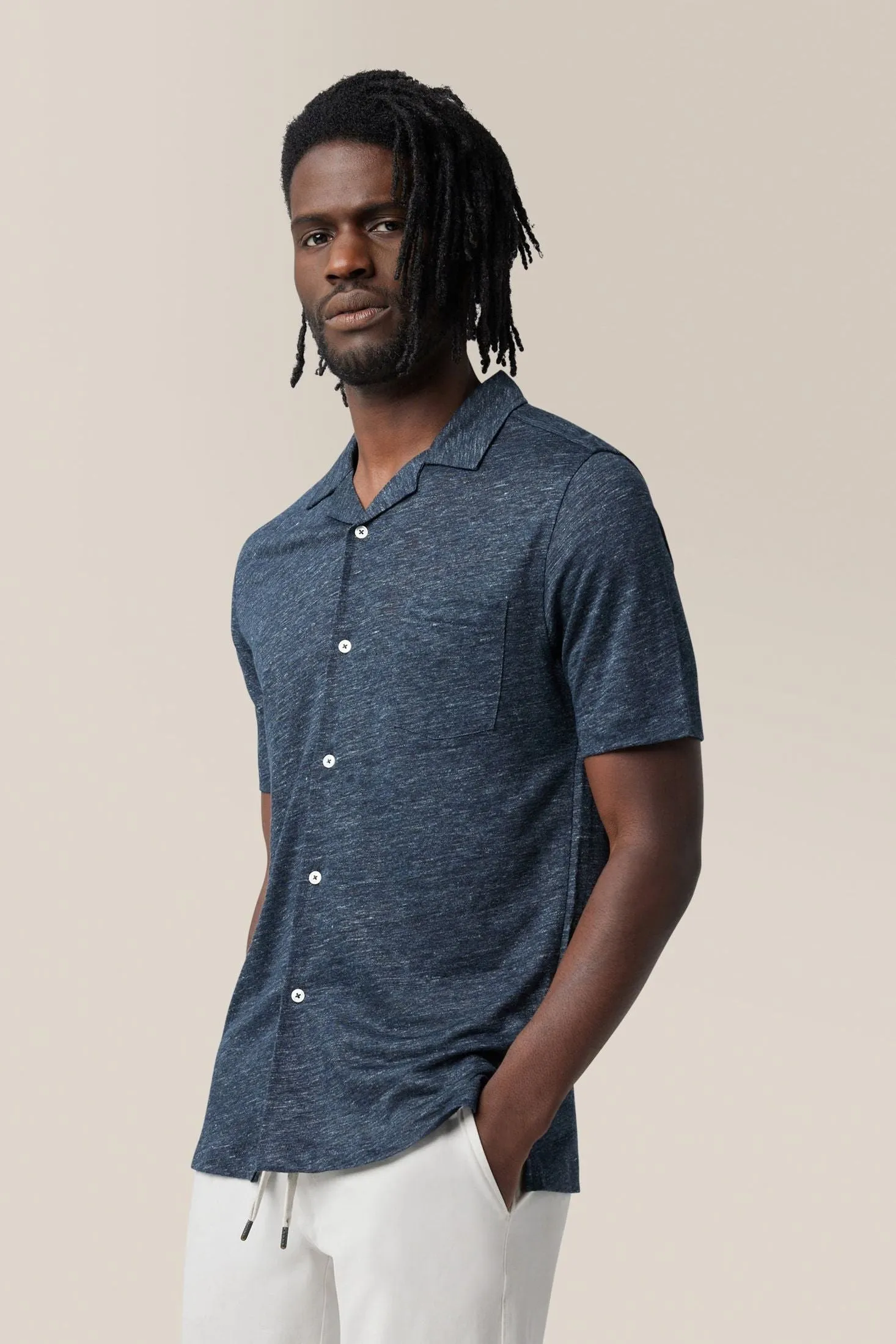 Short Sleeve Camp Shirt | Linen