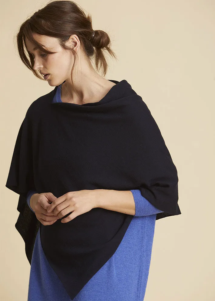 Sibin Linnebjerg Paris Poncho - Navy