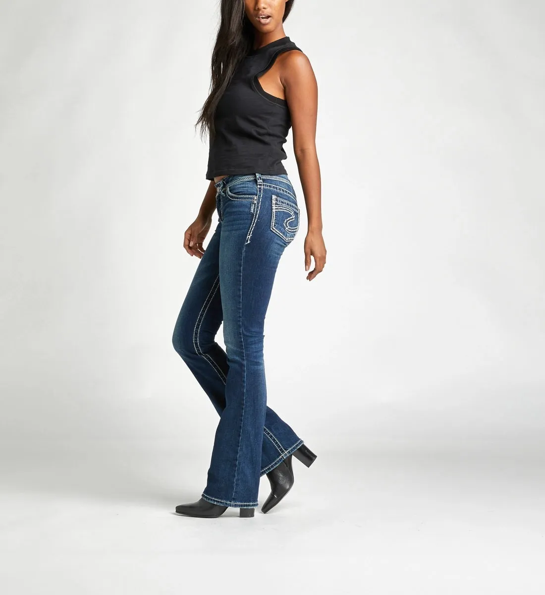 'Silver Jeans' Women's Suki Mid Rise Bootcut - Dark Indigo