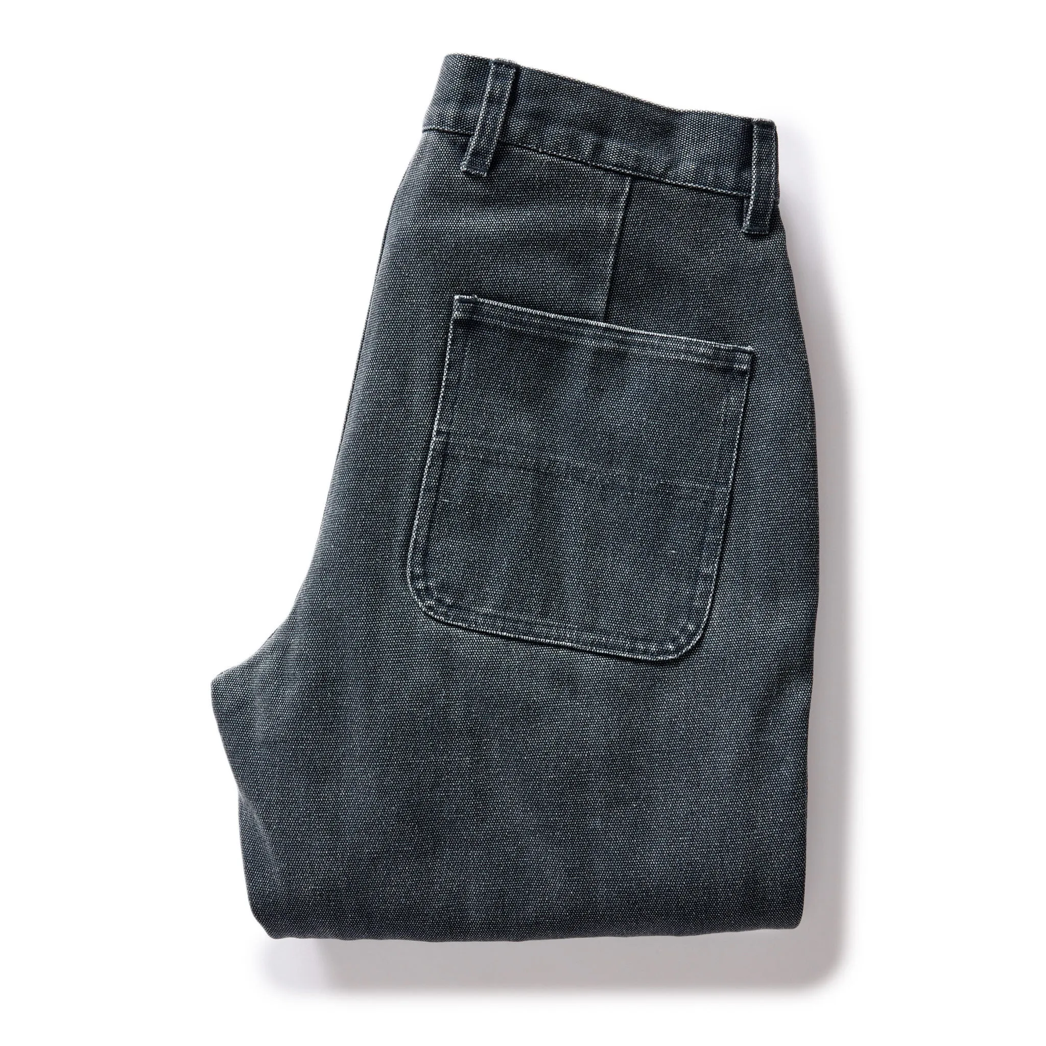 The Lined Chore Pant in Navy Chipped Canvas