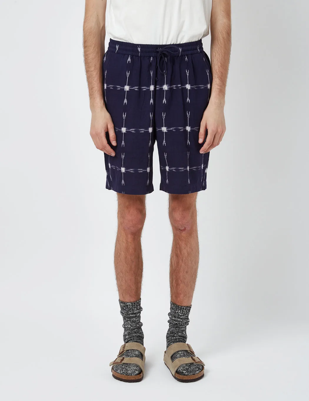 Universal Works Lumber Shorts - Indian Ikat Indigo