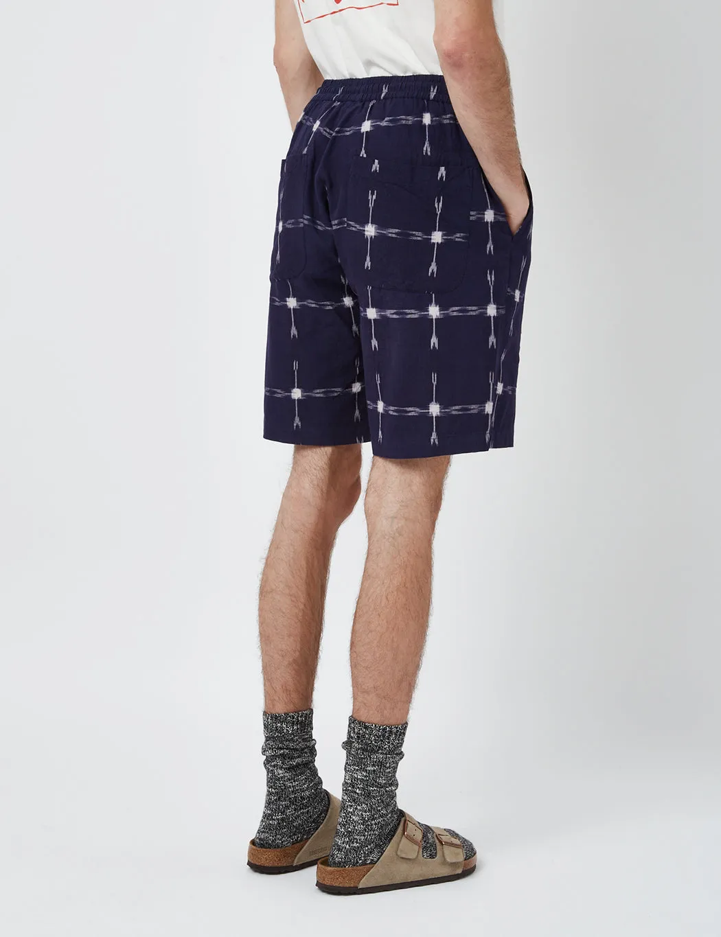 Universal Works Lumber Shorts - Indian Ikat Indigo