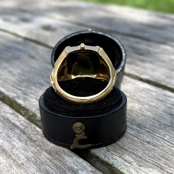 Vintage Carved Jade Ring