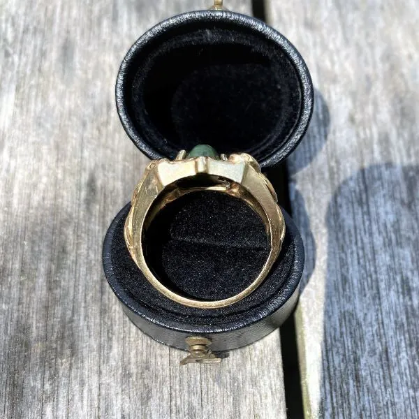 Vintage Carved Jade Ring