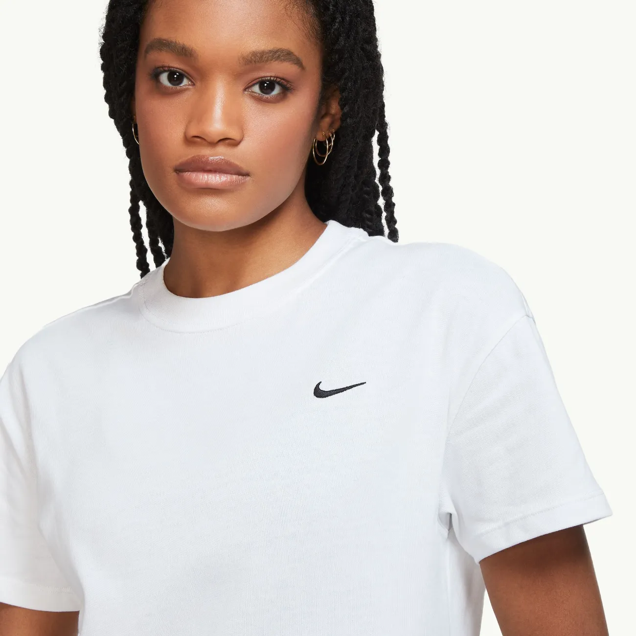 Women's NRG Soloswoosh SS Tee - White/Black