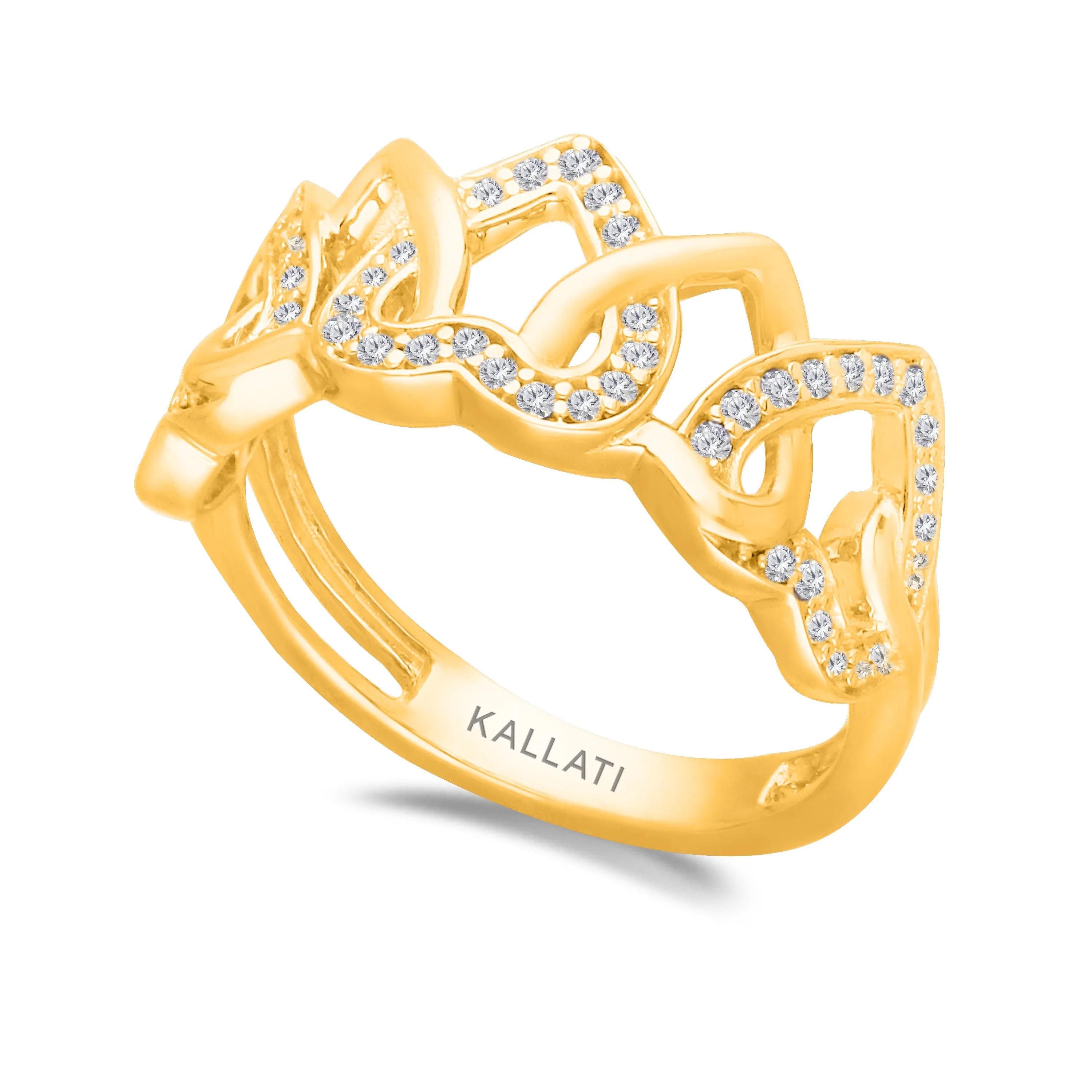 Yellow Gold Diamond Eternal Heart Ring