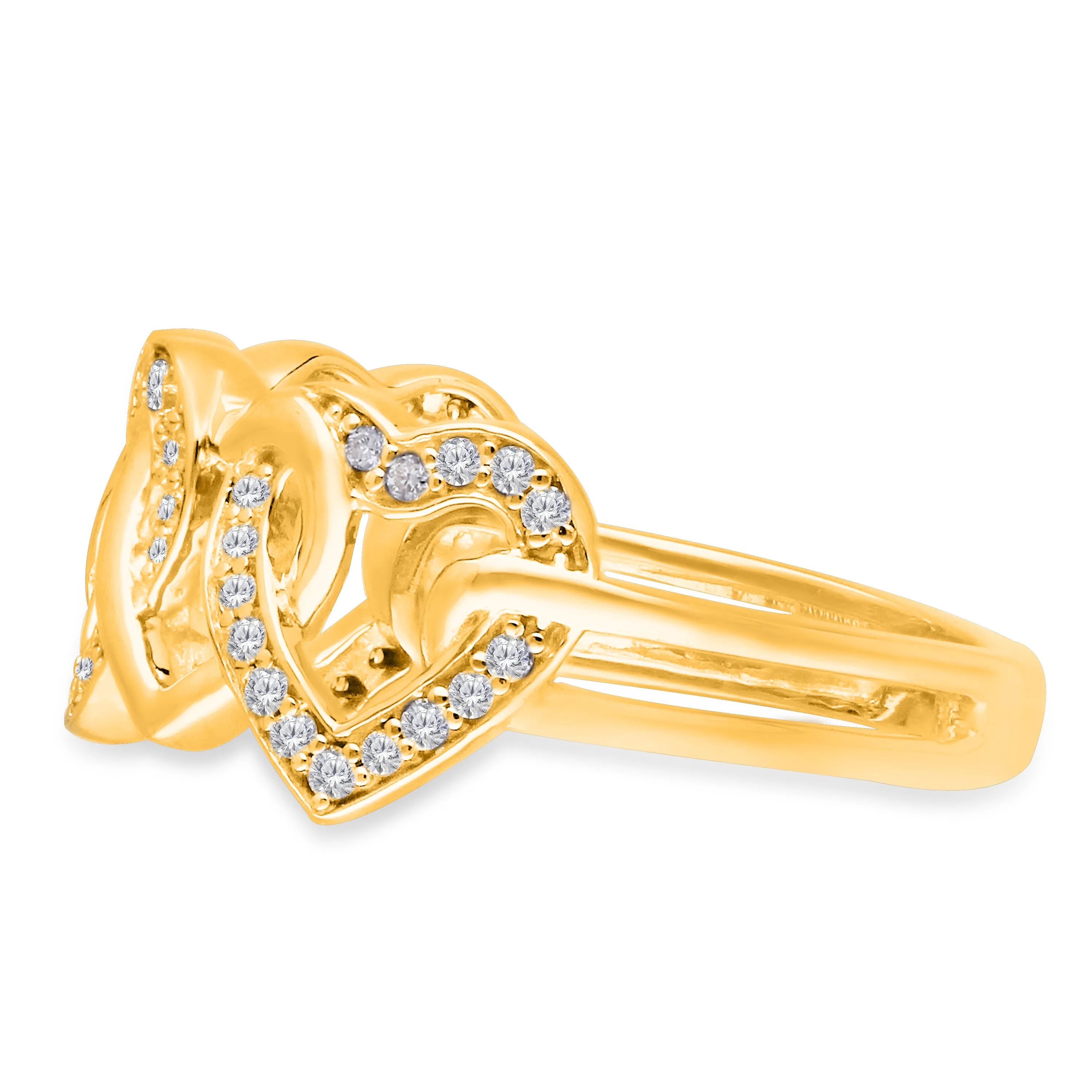 Yellow Gold Diamond Eternal Heart Ring