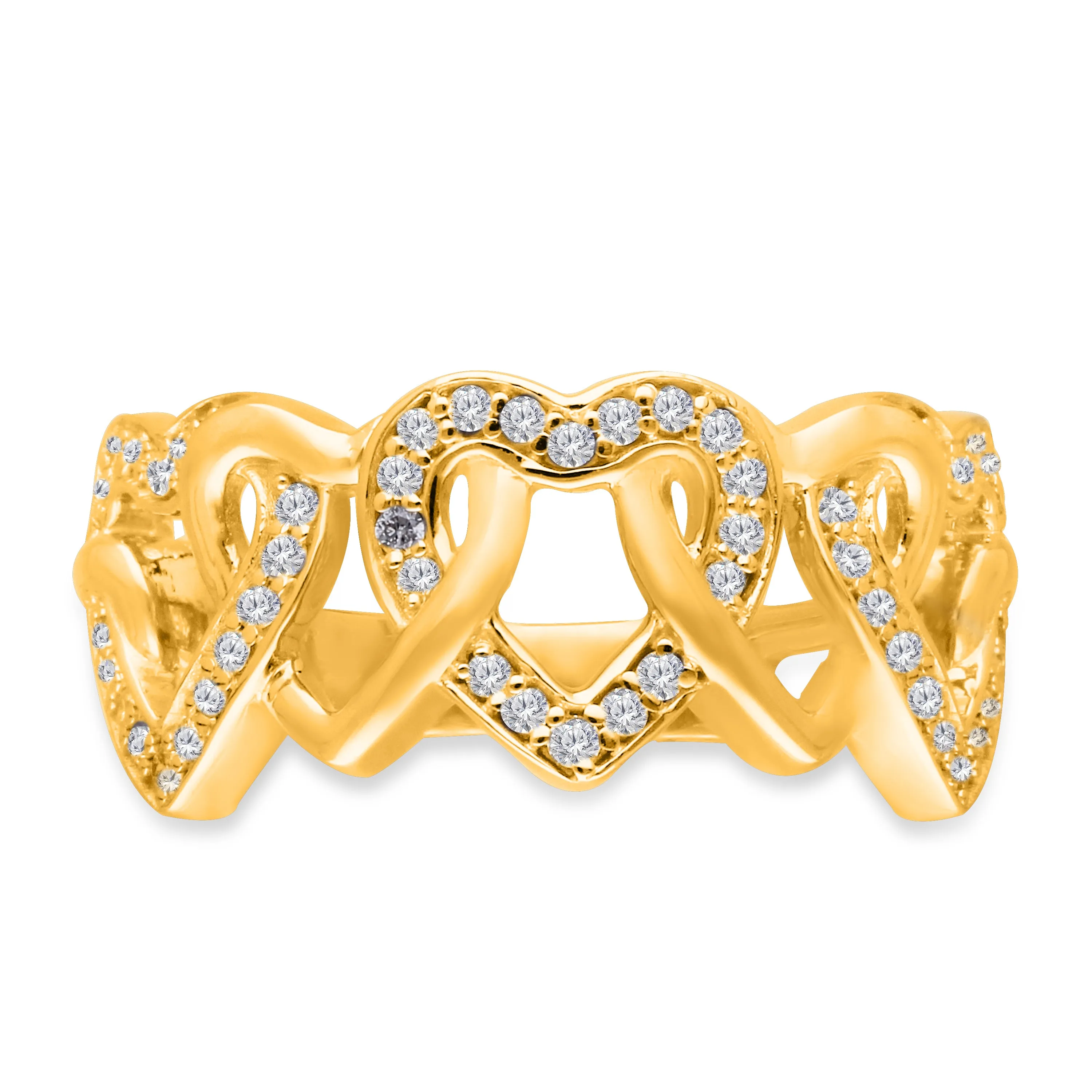 Yellow Gold Diamond Eternal Heart Ring